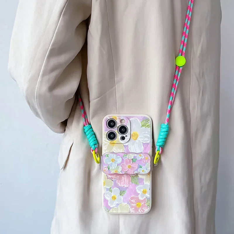 Love & Happiness Lanyard Crossbody Case