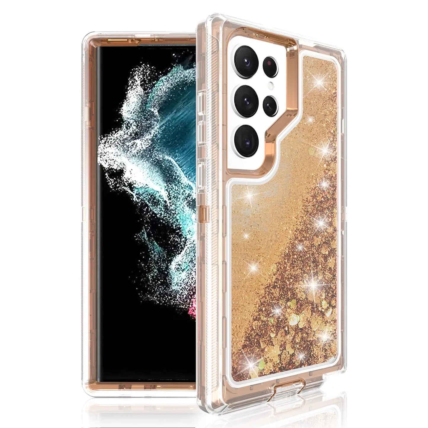 Glitter Quicksand 3 Layer Phone Case