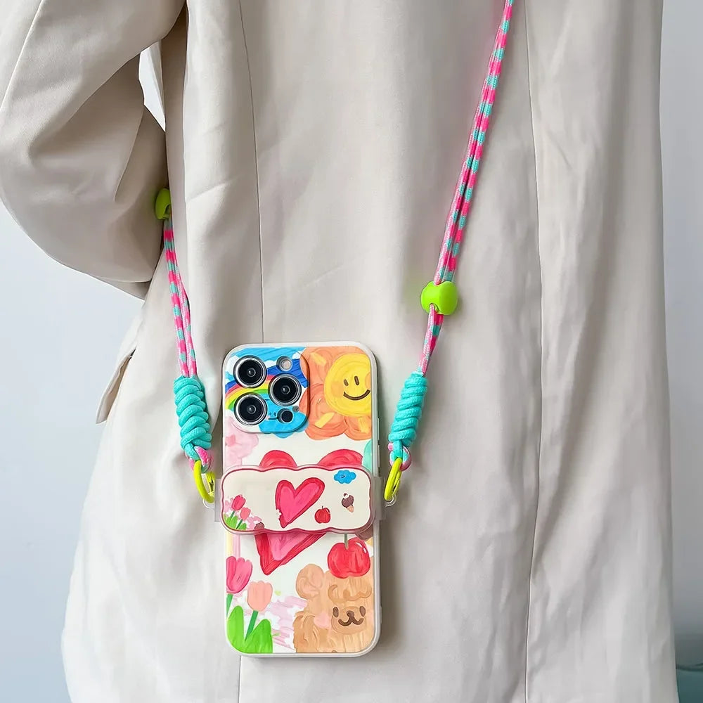 Love & Happiness Lanyard Crossbody Case