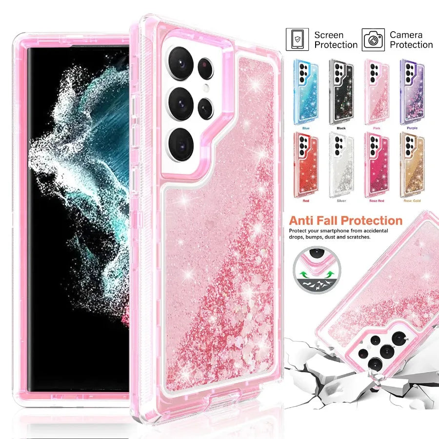 Glitter Quicksand 3 Layer Phone Case