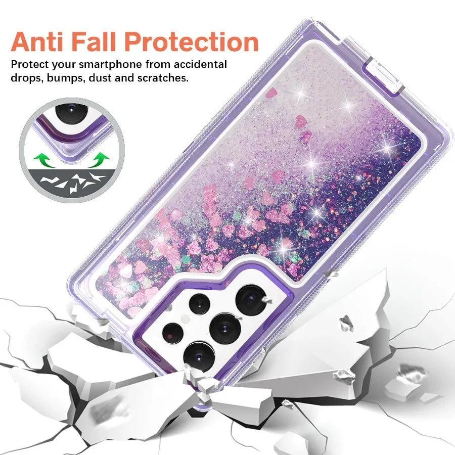 Glitter Quicksand 3 Layer Phone Case