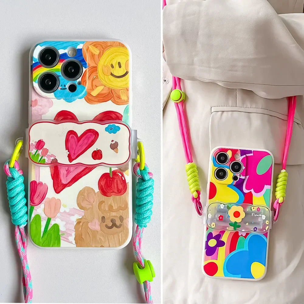 Love & Happiness Lanyard Crossbody Case