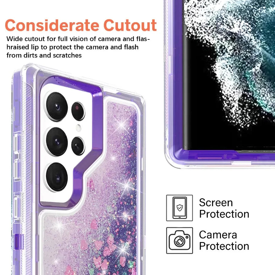 Glitter Quicksand 3 Layer Phone Case