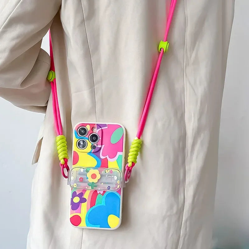 Love & Happiness Lanyard Crossbody Case