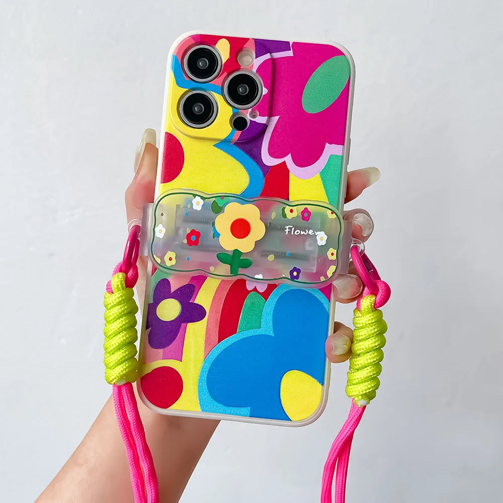 Love & Happiness Lanyard Crossbody Case