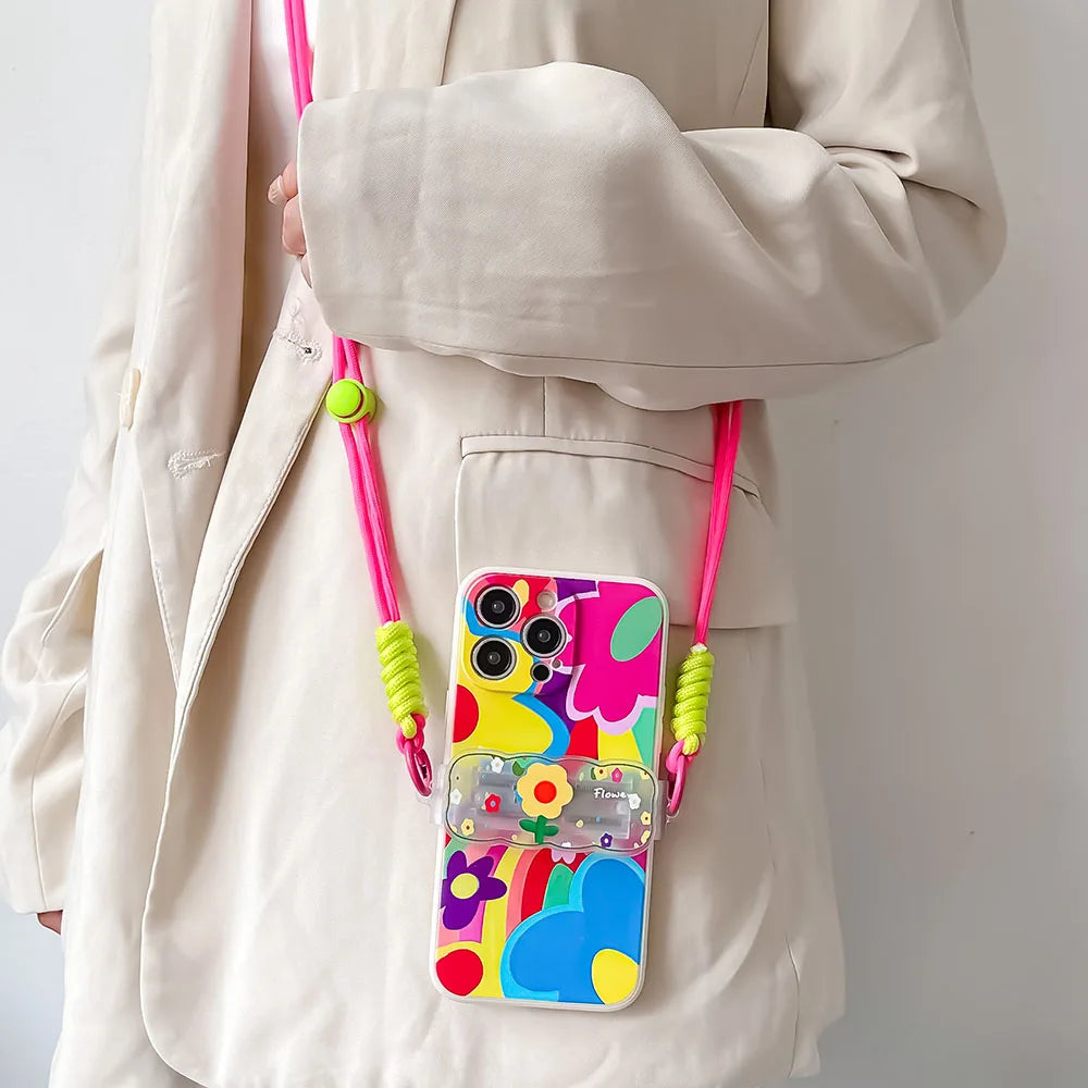 Love & Happiness Lanyard Crossbody Case