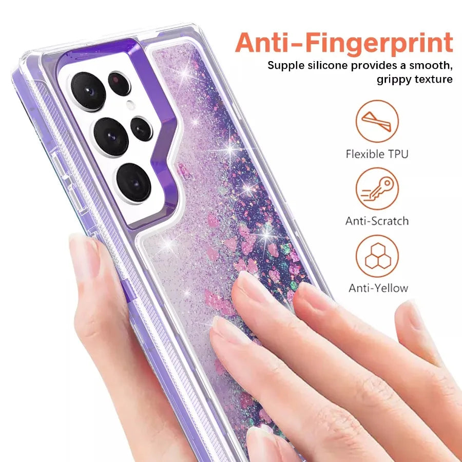 Glitter Quicksand 3 Layer Phone Case