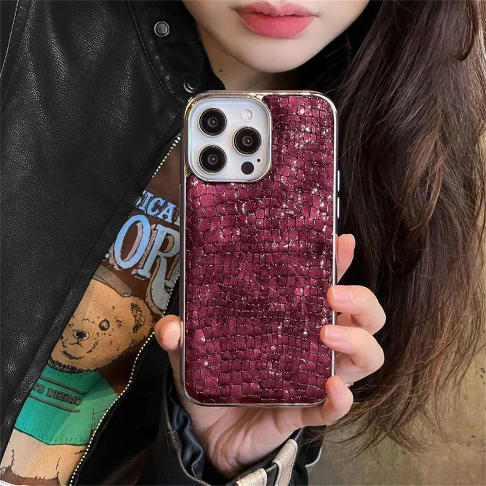 Glossy Crocodile Pattern Case