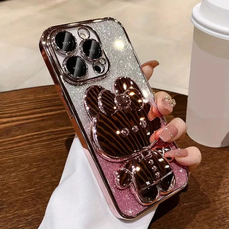 Gradient Kitty Kickstand Phone Cover