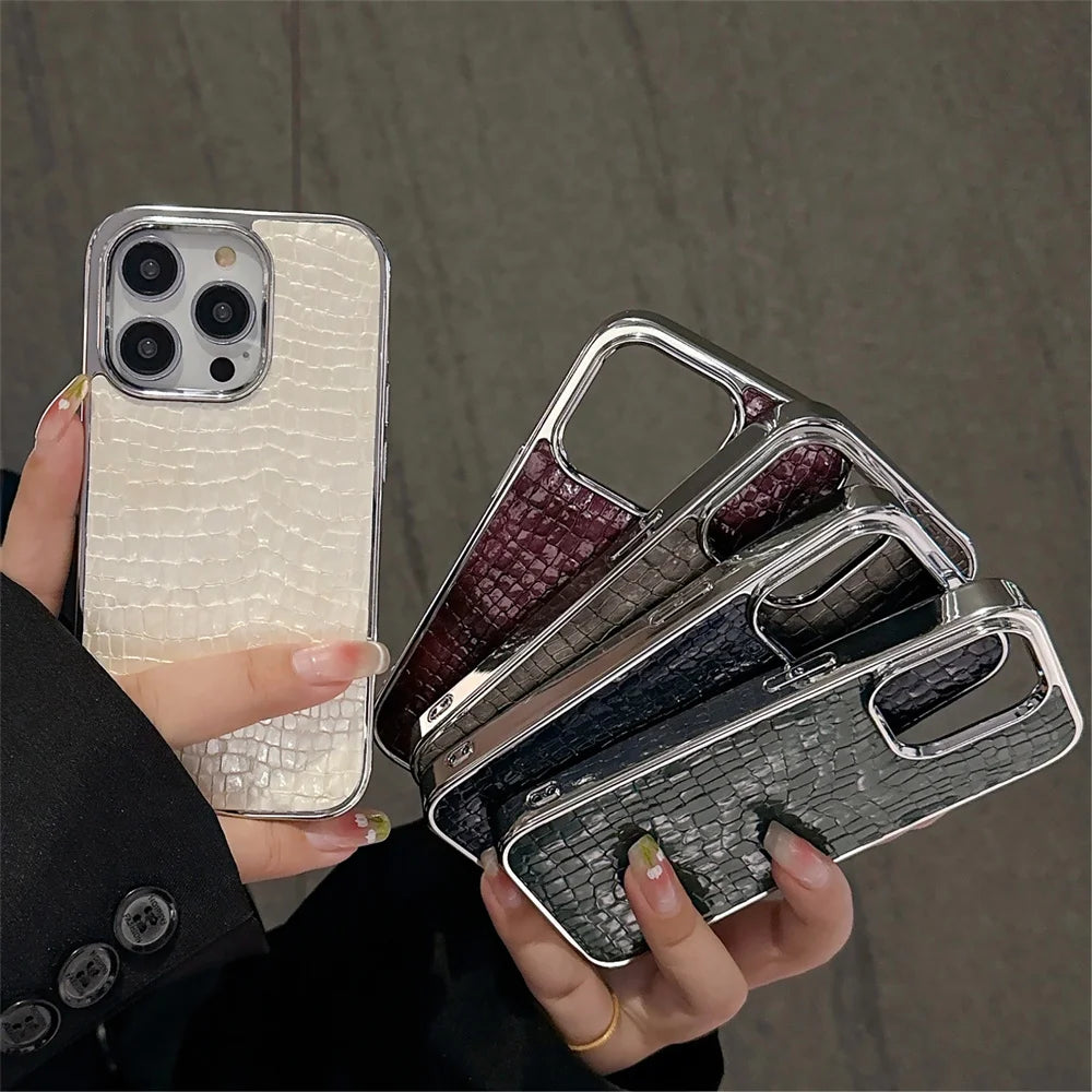 Glossy Crocodile Pattern Case