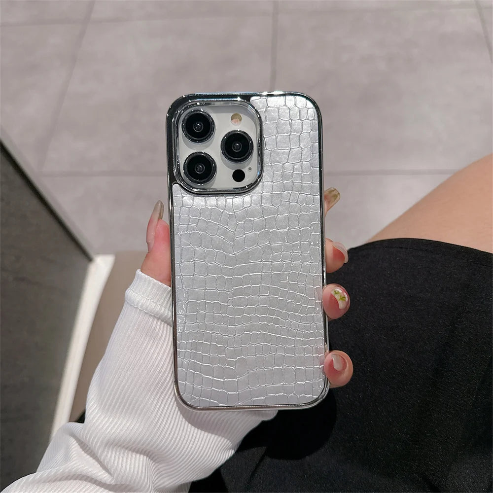 Glossy Crocodile Pattern Case