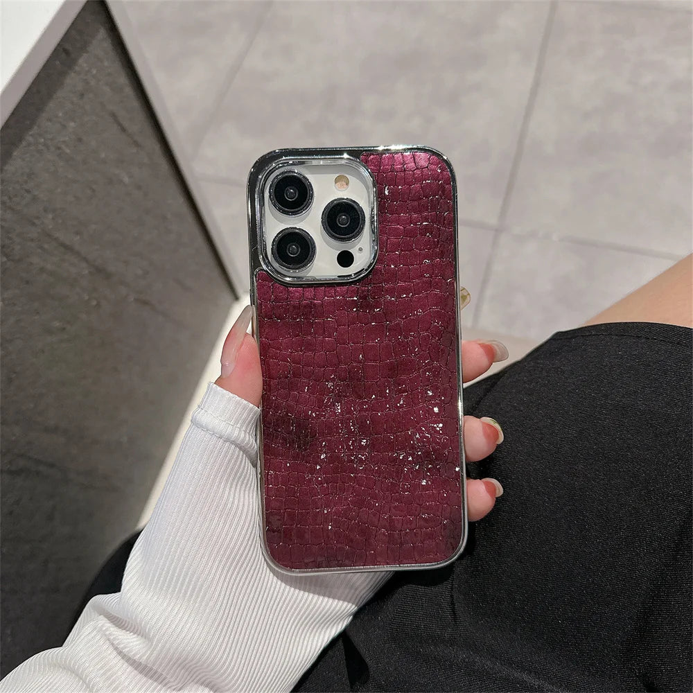 Glossy Crocodile Pattern Case